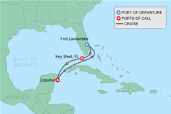 Cruise itinerary map