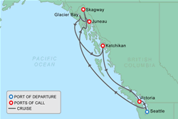 Cruise itinerary map
