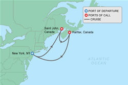 Cruise itinerary map