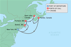 Cruise itinerary map