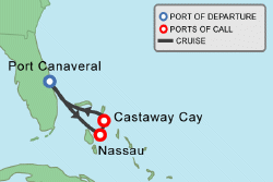 Cruise itinerary map