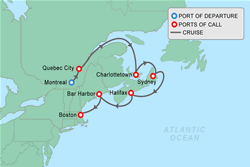 Cruise itinerary map