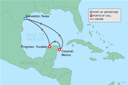 Cruise itinerary map