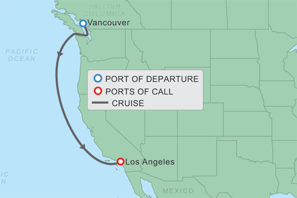 Cruise itinerary map