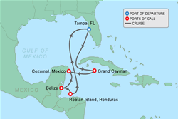 Cruise itinerary map