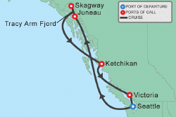 Cruise itinerary map