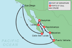 Cruise itinerary map