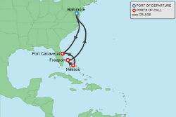 Cruise itinerary map