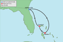 Cruise itinerary map