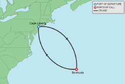 Cruise itinerary map
