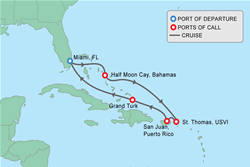 Cruise itinerary map