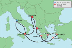 Cruise itinerary map