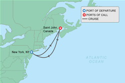 Cruise itinerary map