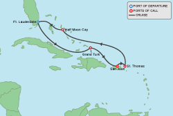 Cruise itinerary map