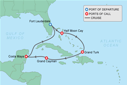 Cruise itinerary map