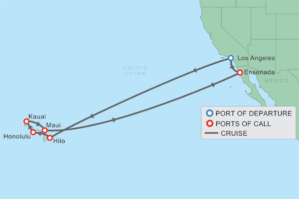 Cruise itinerary map