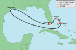 Cruise itinerary map