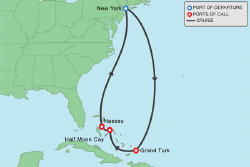 Cruise itinerary map
