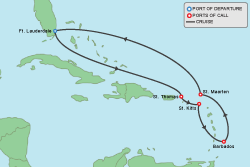 Cruise itinerary map