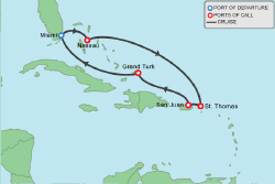 Cruise itinerary map