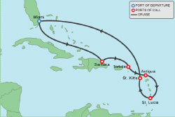 Cruise itinerary map