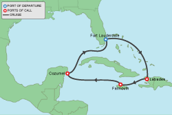 Cruise itinerary map