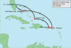 Cruise itinerary map
