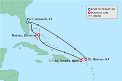 Cruise itinerary map