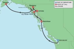 Cruise itinerary map