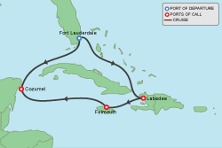 Cruise itinerary map