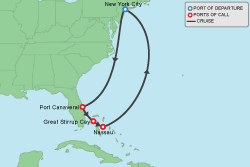 Cruise itinerary map
