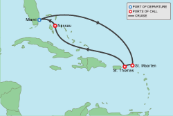 Cruise itinerary map