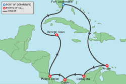 Cruise itinerary map