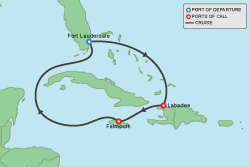 Cruise itinerary map