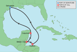 Cruise itinerary map