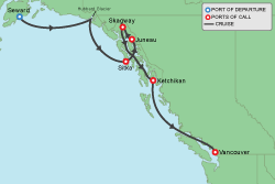 Cruise itinerary map