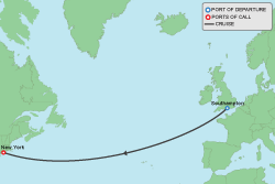 Cruise itinerary map
