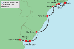 Cruise itinerary map