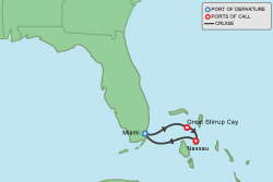 Cruise itinerary map