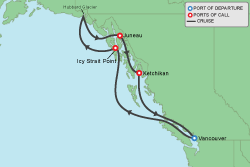 Cruise itinerary map