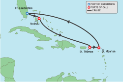 Cruise itinerary map