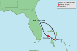 Cruise itinerary map