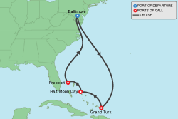 Cruise itinerary map