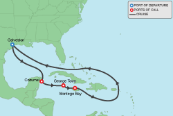 Cruise itinerary map