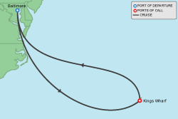 Cruise itinerary map