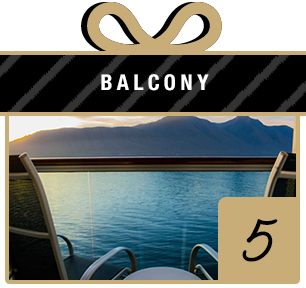Book a balcony stateroom 